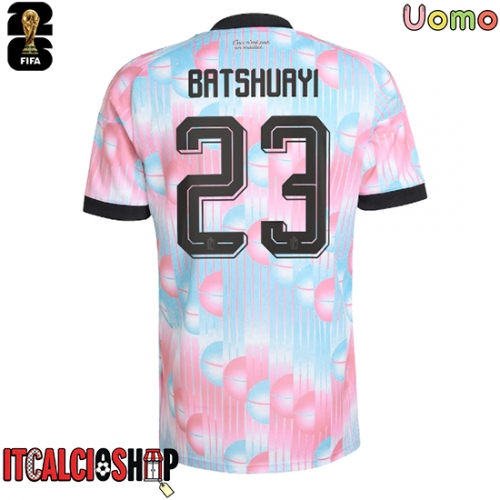 Belgio Michy Batshuayi #23 Seconda Maglia Mondiali 2026 Manica Corta